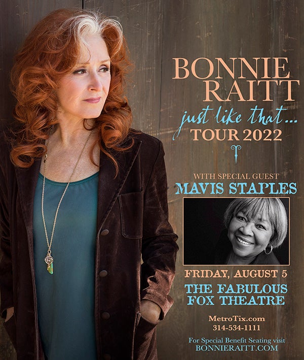 Bonnie Raitt - Fabulous Fox Theatre | August 5