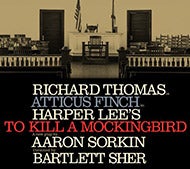 Richard Thomas as Atticus Finch in Harper Lee's To Kill A Mockingbird, a new play by Aaron Sorkin directed by Bartlett Sher